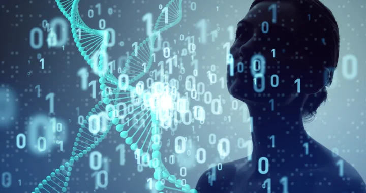 生物年齡檢測主題視覺：呈現端粒、DNA甲基化與衰老時鐘的科學原理